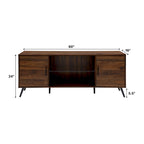 60-inch Mid-Century Modern 2-Door TV Stand