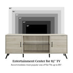 60-inch Mid-Century Modern 2-Door TV Stand