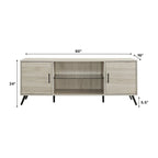 60-inch Mid-Century Modern 2-Door TV Stand