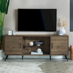 60-inch Mid-Century Modern 2-Door TV Stand