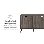 60-inch Mid-Century Modern 2-Door TV Stand