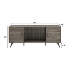 60-inch Mid-Century Modern 2-Door TV Stand