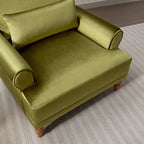 37.8 Velvet Accent Chair with Ergonomic Lumbar Support