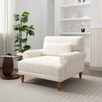 37.8 Velvet Accent Chair with Ergonomic Lumbar Support