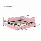 Full Size Upholstered Daybed with 2 Drawers