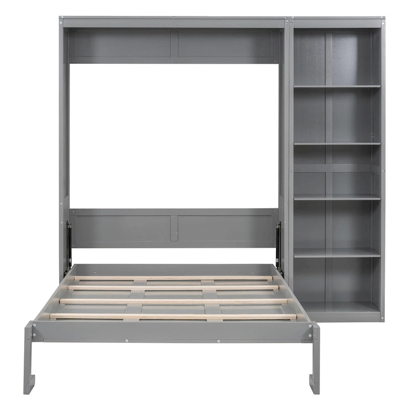 Full Size Murphy Bed Wall Bed with Shelves