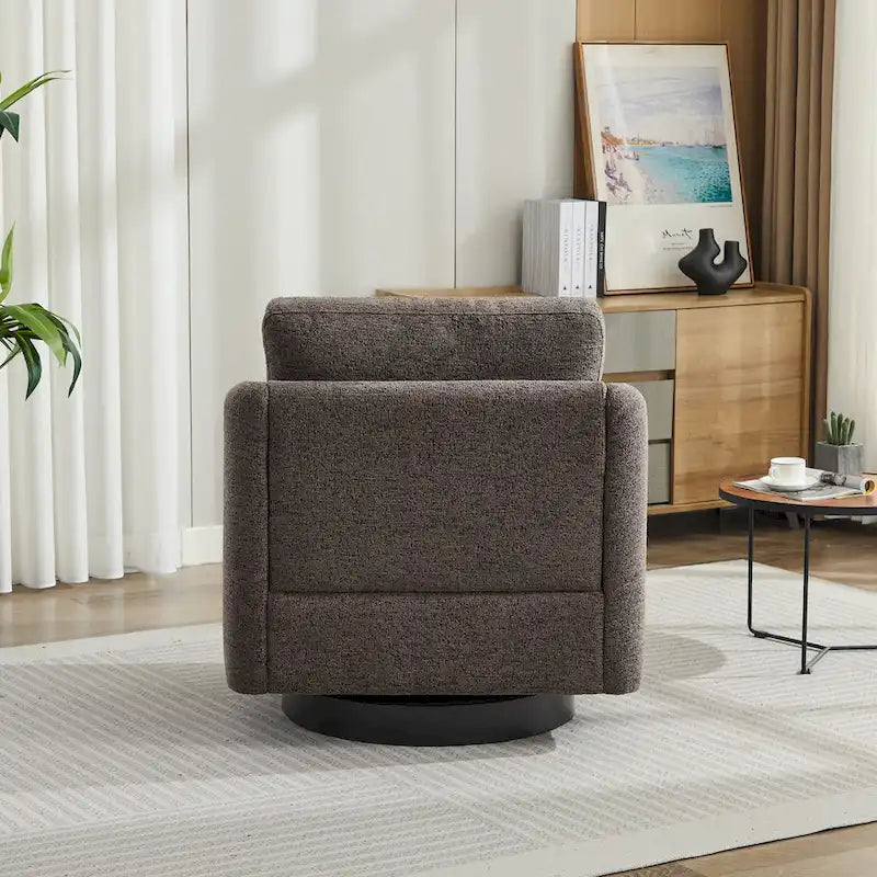 Chenille Swivel Accent Chair with Sleek Modern Design and Plush Cushioning - 31.5W