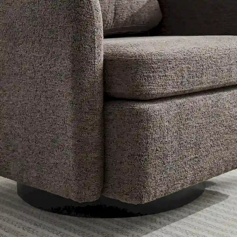 Chenille Swivel Accent Chair with Sleek Modern Design and Plush Cushioning - 31.5W