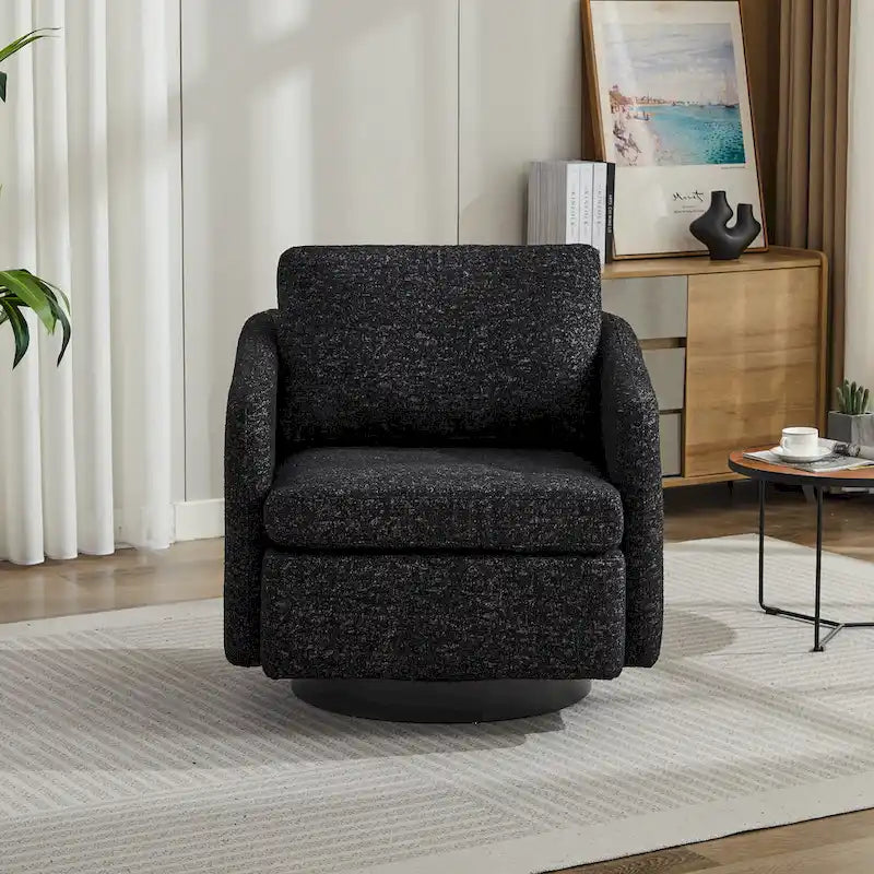 Chenille Swivel Accent Chair with Sleek Modern Design and Plush Cushioning - 31.5W
