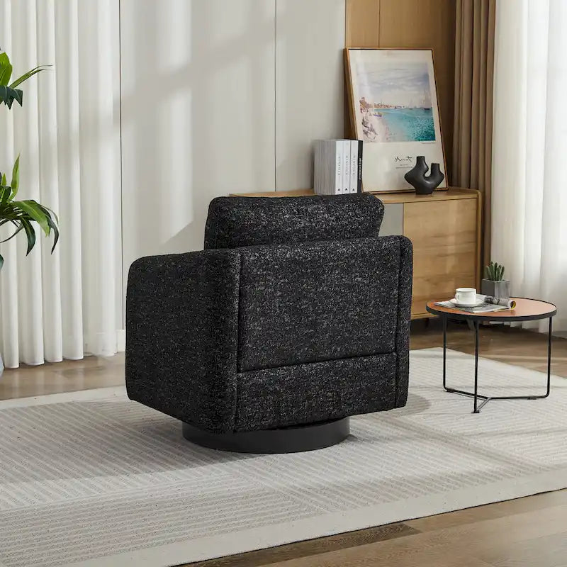 Chenille Swivel Accent Chair with Sleek Modern Design and Plush Cushioning - 31.5W
