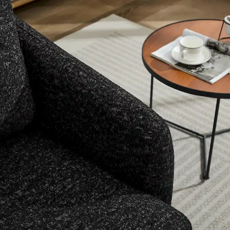 Chenille Swivel Accent Chair with Sleek Modern Design and Plush Cushioning - 31.5W