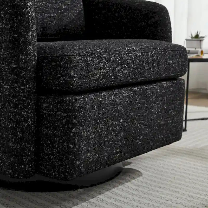 Chenille Swivel Accent Chair with Sleek Modern Design and Plush Cushioning - 31.5W