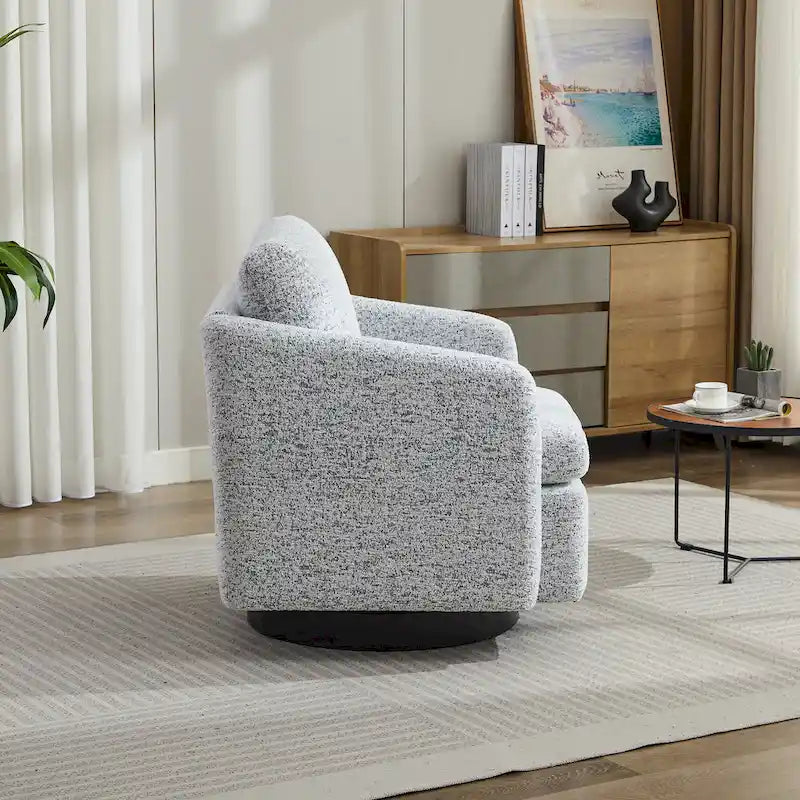 Chenille Swivel Accent Chair with Sleek Modern Design and Plush Cushioning - 31.5W