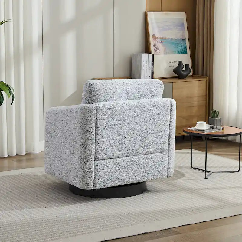 Chenille Swivel Accent Chair with Sleek Modern Design and Plush Cushioning - 31.5W