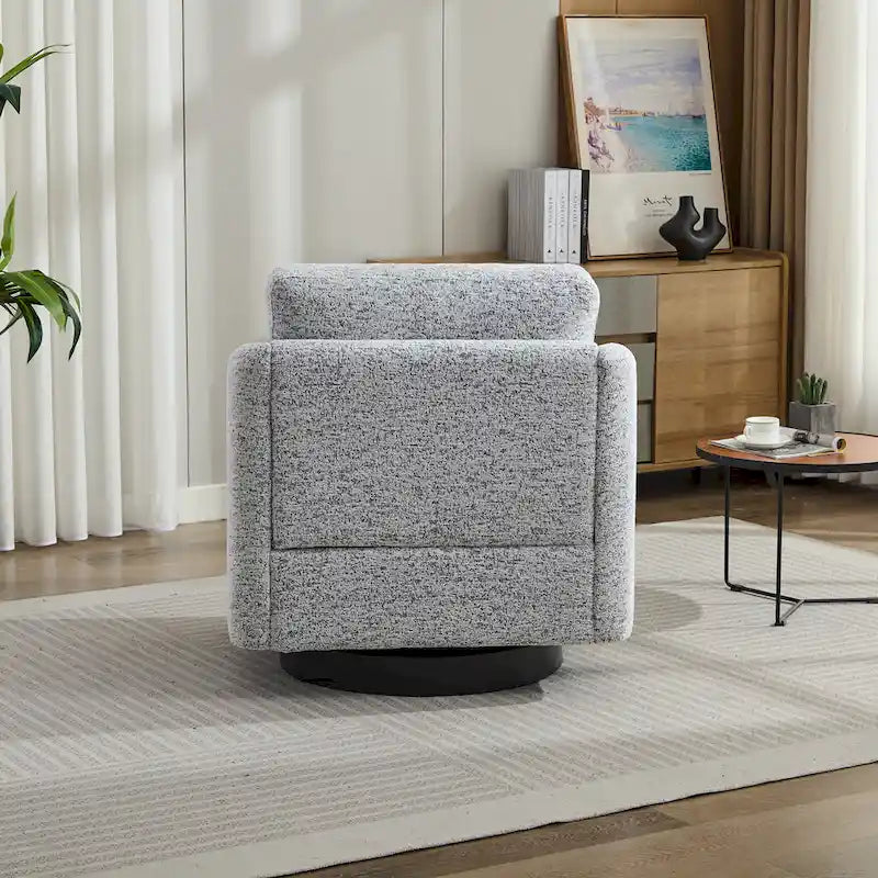 Chenille Swivel Accent Chair with Sleek Modern Design and Plush Cushioning - 31.5W