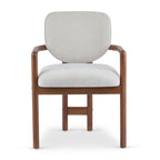 Harper Mordern Upholstered Rubberwood Arm Dining Chairs (Set of 2)