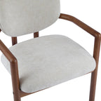 Harper Mordern Upholstered Rubberwood Arm Dining Chairs (Set of 2)