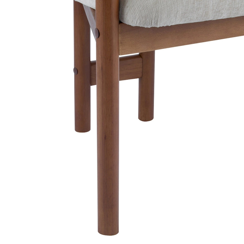 Harper Mordern Upholstered Rubberwood Arm Dining Chairs (Set of 2)