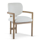 Harper Mordern Upholstered Rubberwood Arm Dining Chairs (Set of 2)