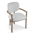 Harper Mordern Upholstered Rubberwood Arm Dining Chairs (Set of 2)