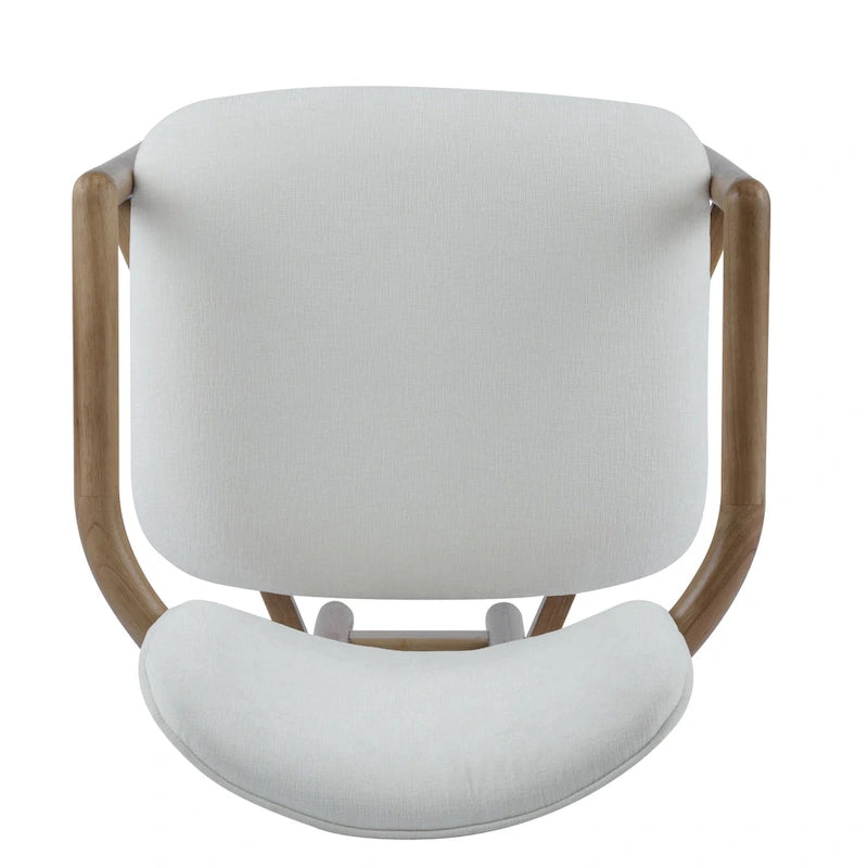 Harper Mordern Upholstered Rubberwood Arm Dining Chairs (Set of 2)