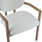 Harper Mordern Upholstered Rubberwood Arm Dining Chairs (Set of 2)