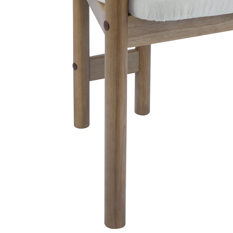 Harper Mordern Upholstered Rubberwood Arm Dining Chairs (Set of 2)