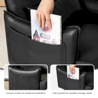 2 29.5W Mid-Century Modern Leatherette Armchairs With Side Pocket - 29.5 W x 32 H x 28.75 D