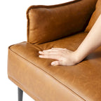 2 29.5W Mid-Century Modern Leatherette Armchairs With Side Pocket - 29.5 W x 32 H x 28.75 D