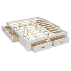 Queen Size Platform Bed with 6 Storage Drawers