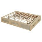 Queen Size Platform Bed with 6 Storage Drawers