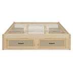 Queen Size Platform Bed with 6 Storage Drawers