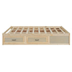 Queen Size Platform Bed with 6 Storage Drawers