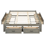 Queen Size Platform Bed with 6 Storage Drawers