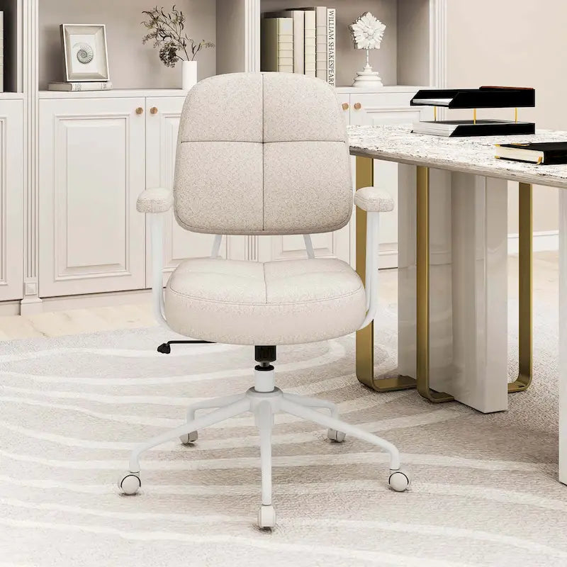 Home Office Chair Leathaire Upholstered Task Chair with - See Details