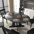 Modern Round Dining Table with Extendable Top and X Base for Family Dinners Small Spaces and Multi Scene Styling