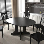 Modern Round Dining Table with Extendable Top and X Base for Family Dinners Small Spaces and Multi Scene Styling