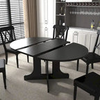 Modern Round Dining Table with Extendable Top and X Base for Family Dinners Small Spaces and Multi Scene Styling