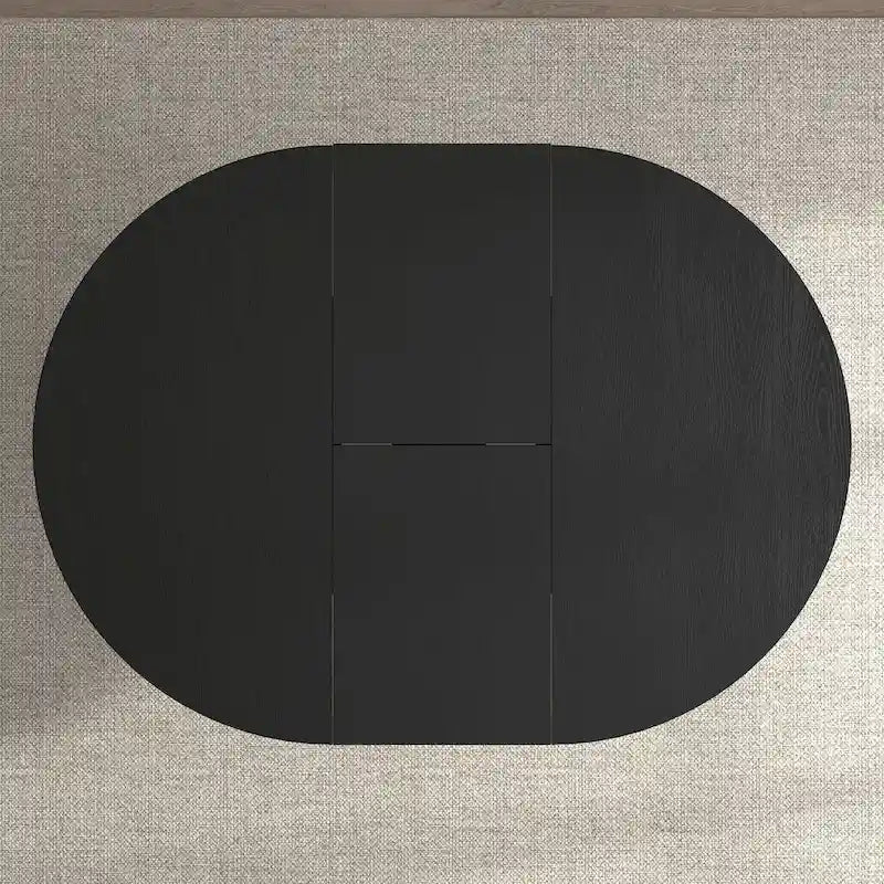 Modern Round Dining Table with Extendable Top and X Base for Family Dinners Small Spaces and Multi Scene Styling