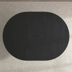 Modern Round Dining Table with Extendable Top and X Base for Family Dinners Small Spaces and Multi Scene Styling