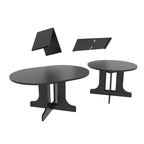 Modern Round Dining Table with Extendable Top and X Base for Family Dinners Small Spaces and Multi Scene Styling