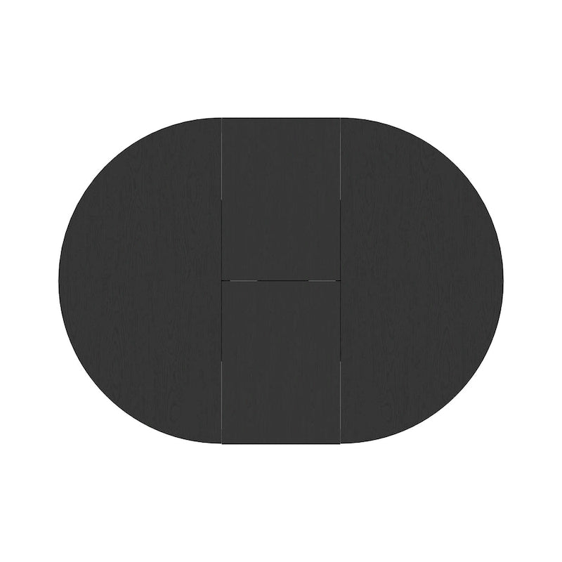 Modern Round Dining Table with Extendable Top and X Base for Family Dinners Small Spaces and Multi Scene Styling