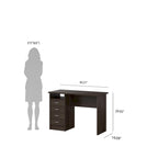 4-Drawer Desk with Open Shelf