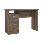 4-Drawer Desk with Open Shelf