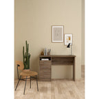 4-Drawer Desk with Open Shelf