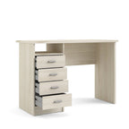 4-Drawer Desk with Open Shelf