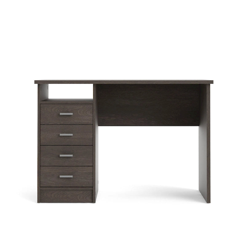 4-Drawer Desk with Open Shelf