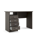 4-Drawer Desk with Open Shelf