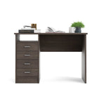 4-Drawer Desk with Open Shelf