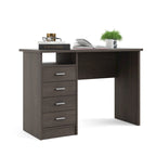 4-Drawer Desk with Open Shelf